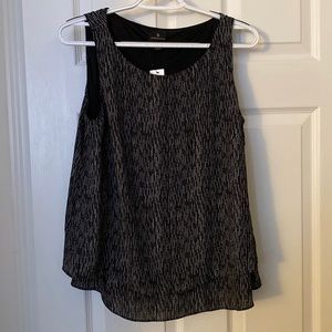 Worthington NWT Black & White Dress Tank Top Blouse size medium
